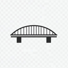 Simple Arch Bridge Icon Vector Illustration.