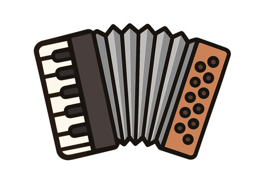 accordion musical instrument flat design clip art preview