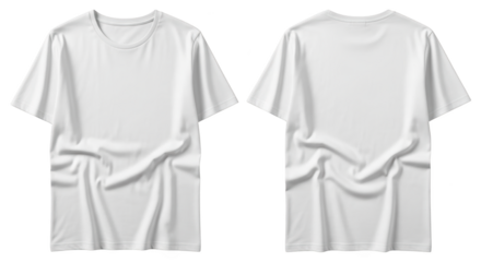 White TShirt Mockup Front and Back View featuring t-shirt, tshirt, tee, shirt, white minimalist concept emphasizing