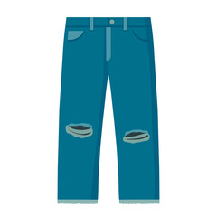 Tattered Jeans Illustration