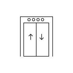 Elevator . Lift Line Icon, Editable Stroke Vector Illustration.eps