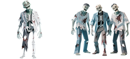 ゾンビ　モンスター　ペーパークラフト