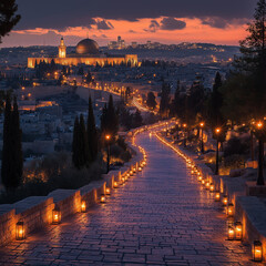 sunset over the river