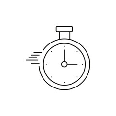 Quick Time . Fast Deadline Icon. Rapid Line Symbol Vector.Rapid Time Icon . Fast Deadline Line Symbol Vector.eps
