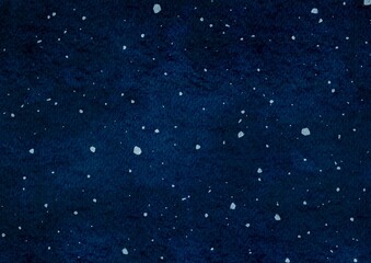 水彩風の雪景色の背景イラスト