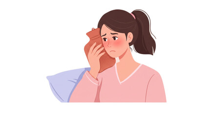 Illustration of a woman having a headache