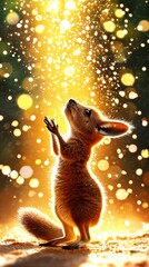 Baby Kangaroo in Golden Light