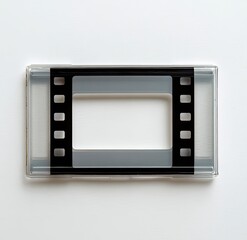 Obraz premium Clear plastic case, film strip design