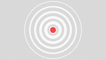 Dynamic concentric circles emanating from a central point, a pulsating signal effect for technology, health, or communication concepts, animation
