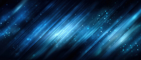 Abstract blue gradient background with diagonal light streaks and wide empty center