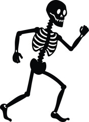 Dynamic skeleton in motion running with energy and anatomical detail