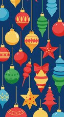 illustration of Christmas decorations