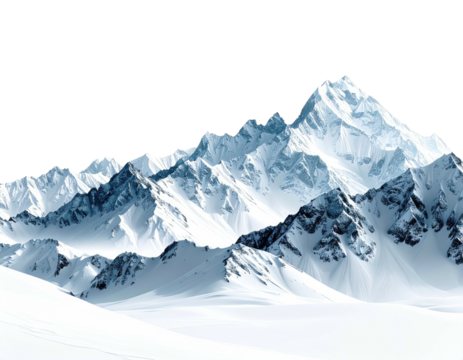 Snowy mountain range landscape (2)