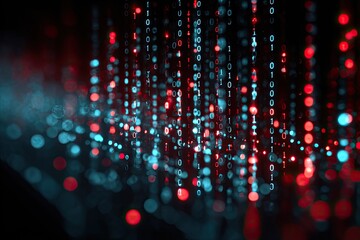 Digital Binary Code Flow