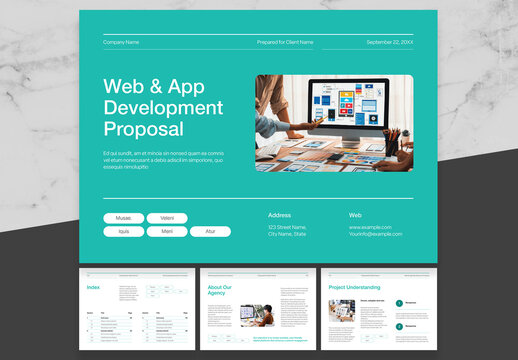 Blue Black Web And App Development Proposal