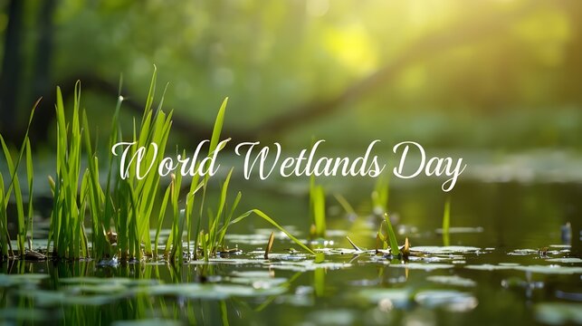 Celebrating world wetlands day: lush greenery and tranquil waters