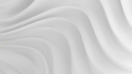 Fototapeta premium Abstract white background with smooth 3D wave pattern and soft shadows, creating a simple yet elegant texture suitable for modern design projects, architectural presentations and branding visuals
