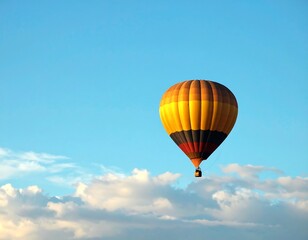 Naklejka premium Colorful hot air balloon against a blue sky