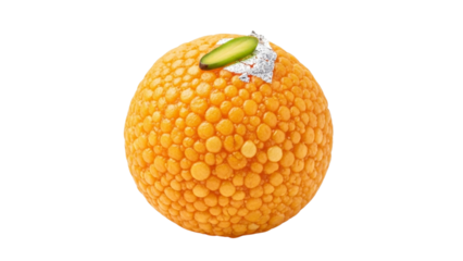 Delicious Motichoor Ladoo Sweet Isolated on White Background