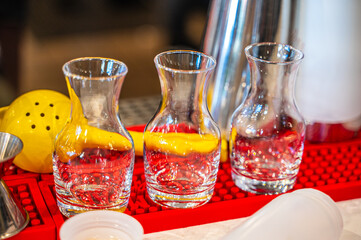 Simplicity pours best through a glass carafe, Atlantic Station, Atlanta, Georgia, United States of America