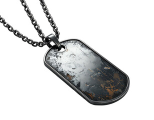 Fototapeta premium Metal dog tag pendant with chain