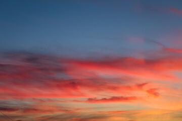 Fototapeta premium Bright Colors of Clouds at Sunset Evening