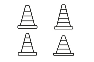 Simple Editable Stroke Cursor Icon Collection. Vector Cartoon Illustration for Infographics, Articles, Books, Flyers, Banners Design, Transparent Background.