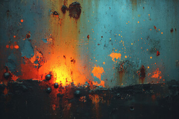 Close-up of scratched metal surface with subtle patina and cool industrial tones