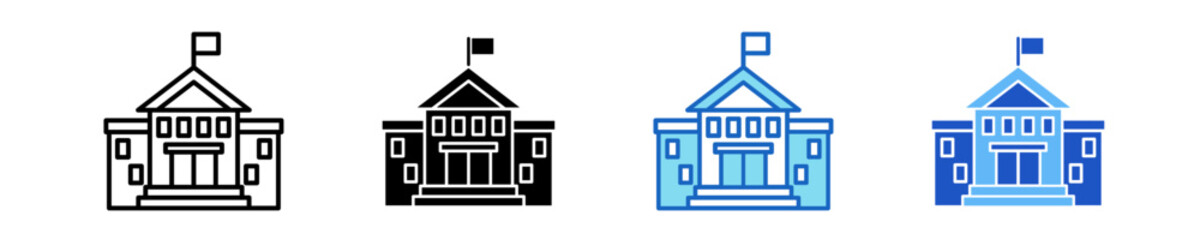 University  Icon Set Multiple Style Collection