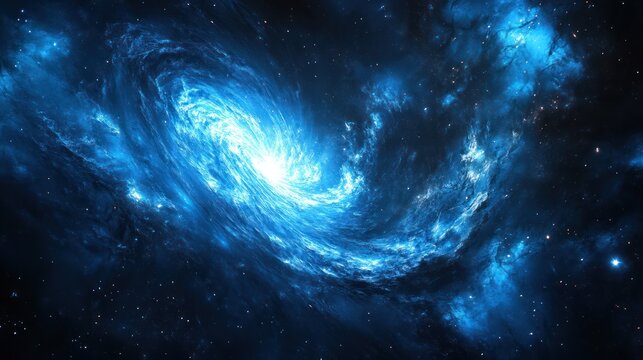 Spiral Galaxy Nebula in Deep Space