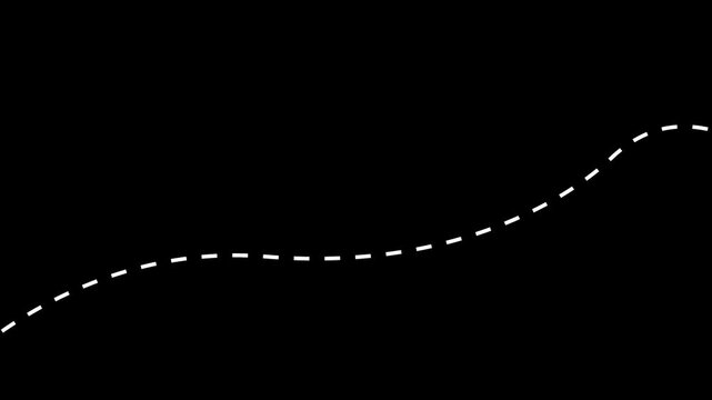 Up line dotted straight arrow direction animated icon on black background alpha channel seamless 4k white arrow motion graphic design loop.