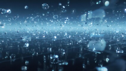 Naklejka premium Abstract digital rain on a dark surface