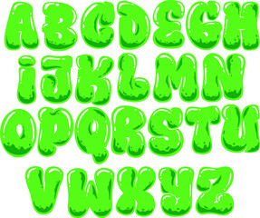 green alphabet set