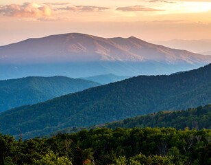 Mountain range at sunset (2)
