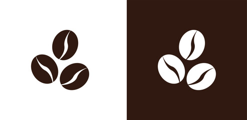 coffee beans sillhouette vector illustration