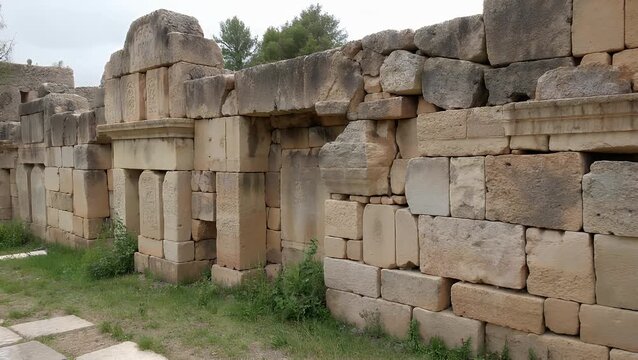 Segment of the Historic Barrier Constructed to Enclose Population During Period of Persecution, Designed with Architectural Elements Resembling Funerary Monuments to Symbolize Tragic Fate