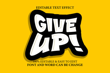 Editable text effect black and yellow sticker