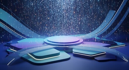 Abstract Stage Design A Modern Platform for Events and Presentations