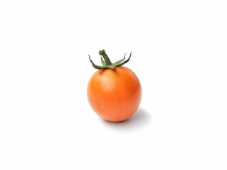 Fresh ripe tomato isolated on white background  Close up view 