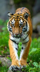 Tiger walking in a forest