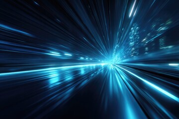 Dynamic view capturing streaks of light with a perspective toward a bright urban scene