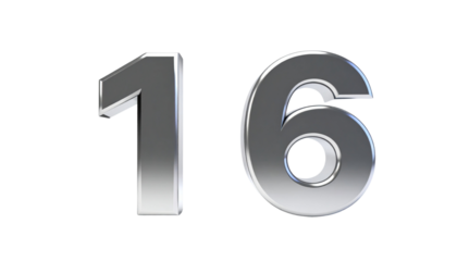 Number 1 bundle with bold and outlined styles, isolated on transparent background