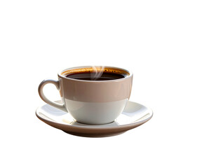 Obraz premium Classic coffee cup on rustic wooden table