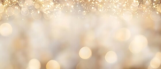 Cream background with blurry festival lights.