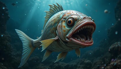 Naklejka premium fish in the sea