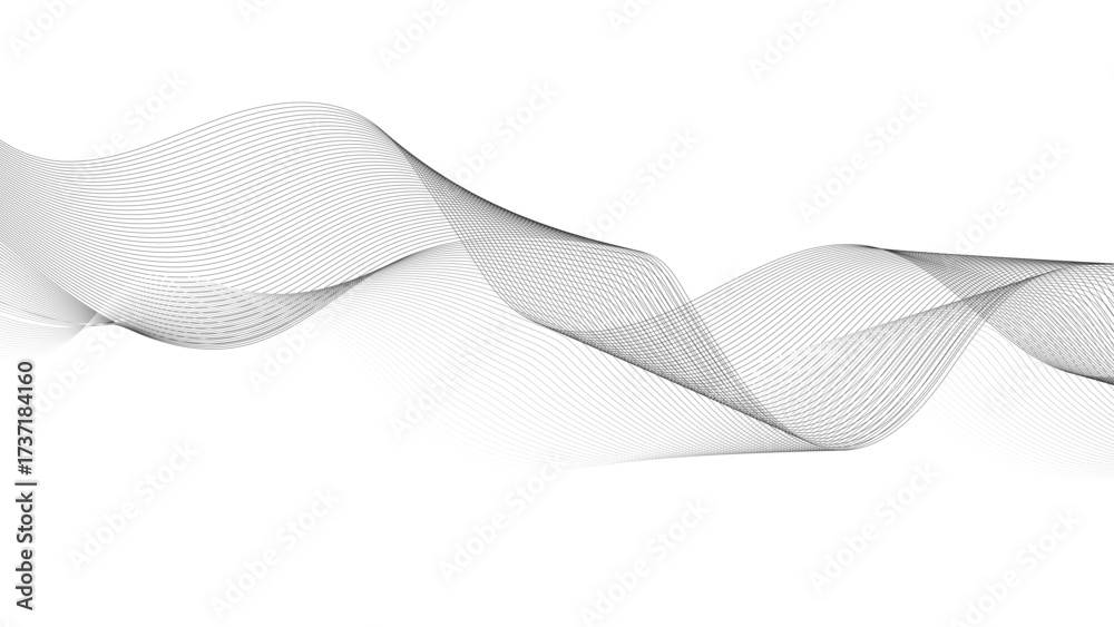 Sticker futuristic technology and sound wave pattern. abstract modern line, wave designed on white backgroun