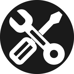Icon of a wrench and screwdriver 