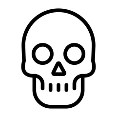 Human Skull Line Icon of Symbolism (Design) Icon Set