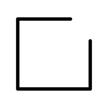 Closure (Square) Line Icon of Gestalt Principles Icon Set