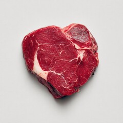 Fototapeta premium Fresh raw steak cut isolated on a neutral background for culinary projects